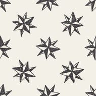 doodle Compass seamless pattern background