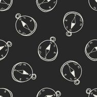 doodle Compass seamless pattern background N3