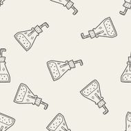 Doodle Test tube seamless pattern background N4