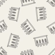 Doodle Test tube seamless pattern background N5