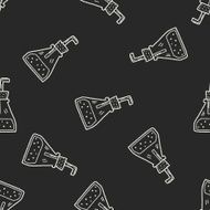 Doodle Test tube seamless pattern background N9