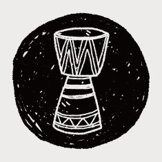 African drum doodle N3