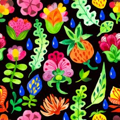 Vector Illustration with original floral background N5