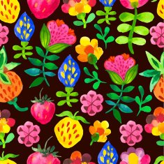 Vector Illustration with original floral background N6