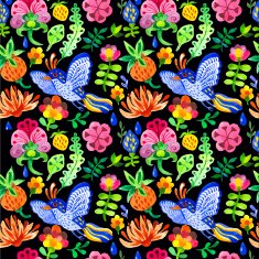 Vector Illustration with original floral background N9