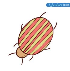 beetle cartoon bug insect icon vector illustration N14