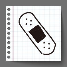 adhesive bandage doodle drawing N3
