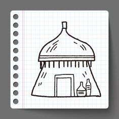 African house doodle N2