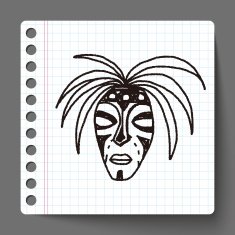 African mask doodle N2