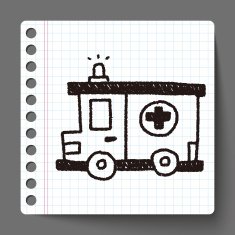 ambulance doodle drawing N6
