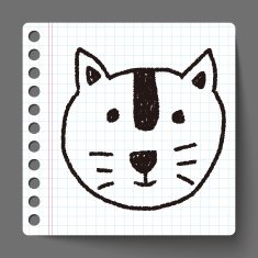 animal cat doodle drawing N3