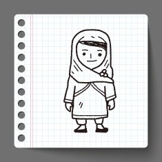 arab woman doodle N2