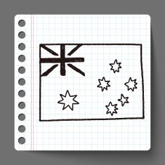 australia flag doodle N2