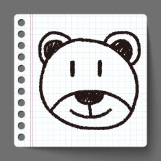 baby bear doodle drawing N3