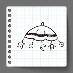 baby hanging doodle drawing N5