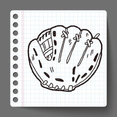 baseball glove doodle N4