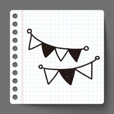 birthday hanging doodle drawing N8