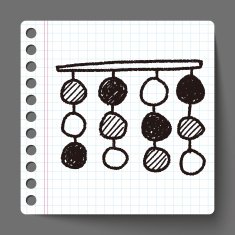 birthday hanging doodle drawing N12