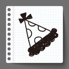 birthday hat doodle drawing N3