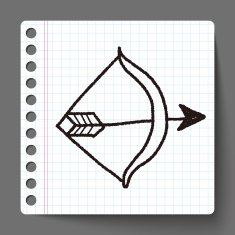 bow and arrow doodle N4