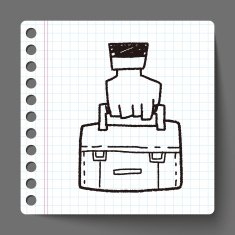 briefcase doodle drawing N6