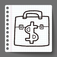 briefcase doodle drawing N7