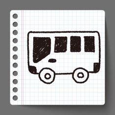 bus doodle drawing N8