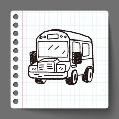 bus doodle drawing N9