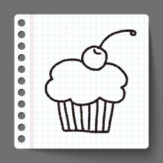 cake doodle drawing N5