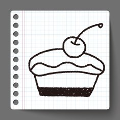 cake doodle drawing N6