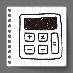 calculator doodle drawing N3