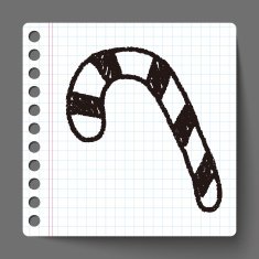 candy cane doodle drawing N6
