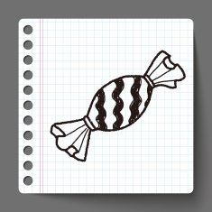 candy doodle drawing N16