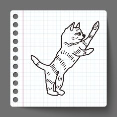 cat doodle drawing N28