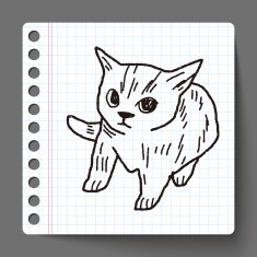 cat doodle drawing N29