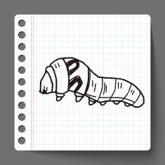 caterpillar doodle N6