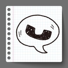 cell phone message doodle drawing N6