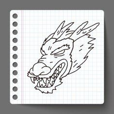 Chinese dragon doodle N3