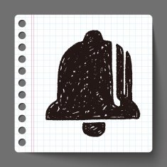 Christmas bell doodle drawing N8