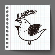 Christmas bird doodle N3