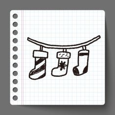 christmas socks doodle N6
