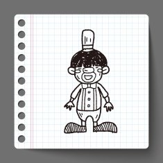 clown doodle drawing N26