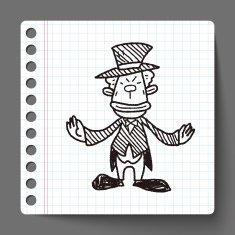 clown doodle drawing N27