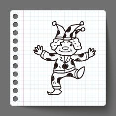 clown doodle drawing N29