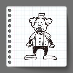 clown doodle drawing N34