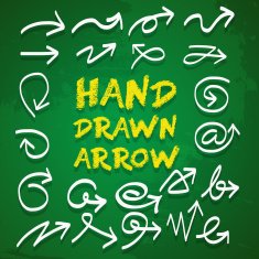 Hand drawn arrow set Vector Illustration Eps 10
