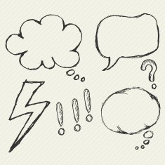 Hand draw speech bubble