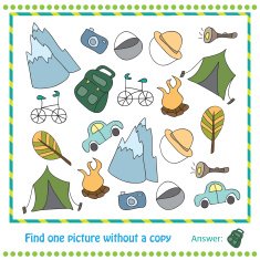 Illustration Educational Game for Children - find picture withuot copy N4