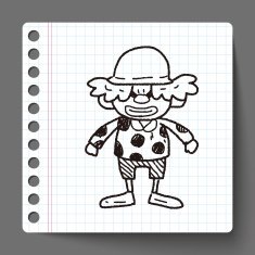 clown doodle drawing N35