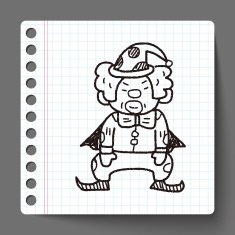clown doodle drawing N36
